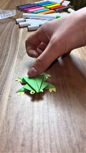This Paper Frog Actually JUMPS! Easy Origami for Beginners #origami