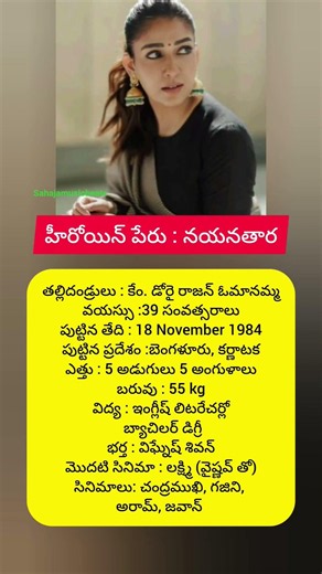 Nayanthara Biography