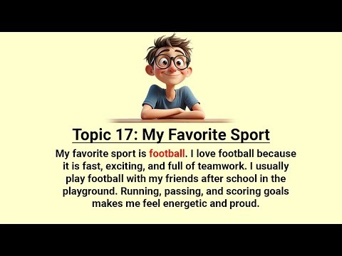 My Favorite Sport | Football | Simple English Speaking for Students