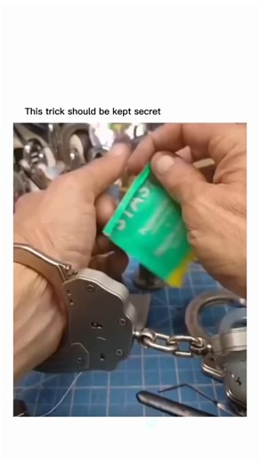 @explainingit26 on Instagram: "Opening handcuffs with an envelope is a technique that has appeared in some videos and entertainment content, but it involves risks and is not legally recommended. The idea is based on the fact that certain envelopes—especially those made of thin cardstock or rigid plastic—can be cut into a paddle- or “hook”-like shape to try to nudge the handcuffs’ internal latch from the lock. This maneuver only works on cuffs with a simple mechanism and with the double-lock dise