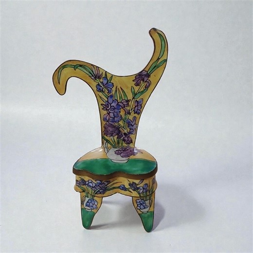 Vintage Miniature Chair Trinket Box – Empress Arts Floral Ceramic – 1998 Whimsical Jewelry Box - Etsy