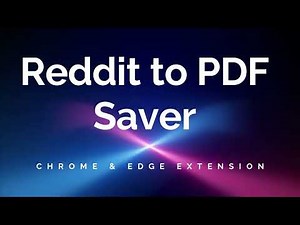 Reddit to PDF Saver | Export entire Reddit thread as PDF