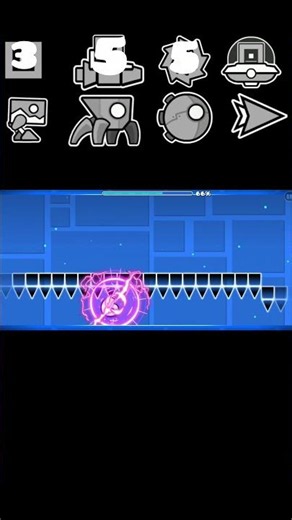 which game mode will pass through the spikes? #geometrydash