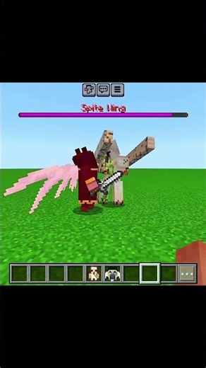 SPITE WING vs IRON GOLEM 😲🫢 #shorts #youtubeshorts #minecraft