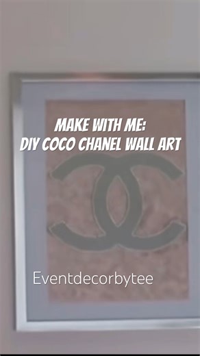 Make with me: DIY wall art Coco Chanel 👀 #walldecor #wallart
