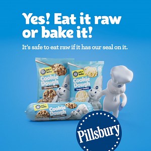 21K views · 2.6K reactions | Eat it raw or bake it! That's right! Pillsbury™ Cookie Dough lets you choose how you love it! Look for the Safe to Eat Raw seal! | Pillsbury | Facebook