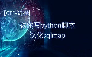 【CTF-编程】教你写python脚本汉化sqlmap