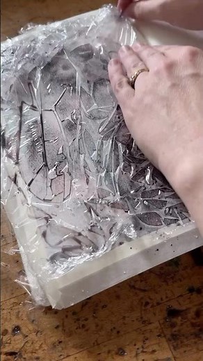 Learn How To Paint Pebbles Using Saran Wrap