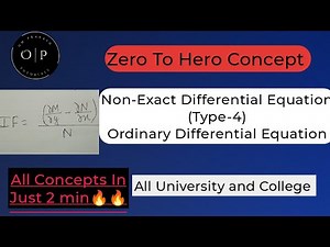 Non-Exact Differential Equation #type4