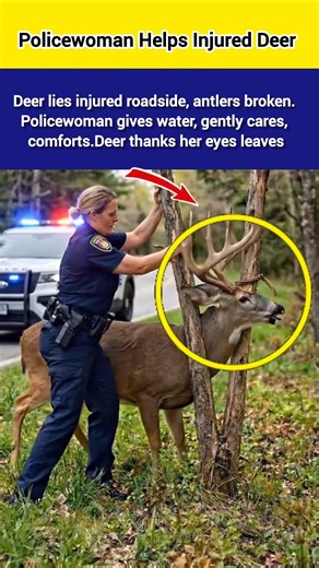"Policewoman Rescues Deer Emotional Animal Story"#viralvideo #bts #duet #unfrezzmyaccount #fyp#v#jk