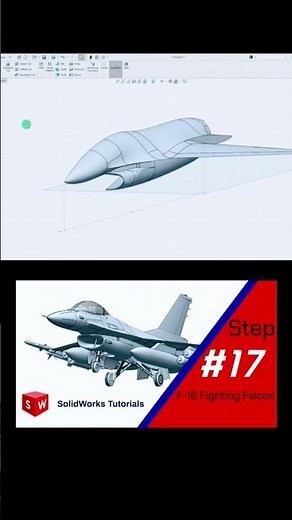 Modeling a F-16 aircaft #solidworks