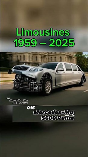 Limousine Evolution: 1959 – 2025 #robowheels #cars #automobile #money #luxury #wedding