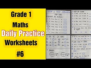 Grade 1 Maths Daily Practice Worksheets #6 | #grade1 #dailypracticeworksheets #grade1maths