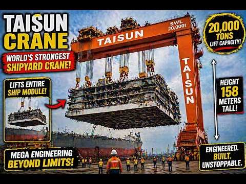 How the Taisun Crane Was Built | Inside the World’s Strongest Shipyard Crane (Full Process)