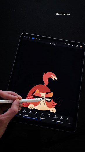 Grumpy Cat Animation in Procreate 😾👀 #procreate #animation