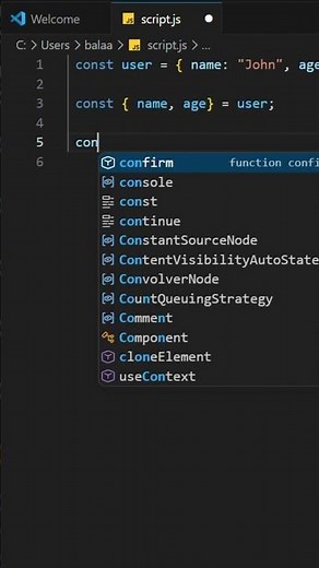 Destructuring in JavaScript ✂️💻 | Clean Code Trick 🔥