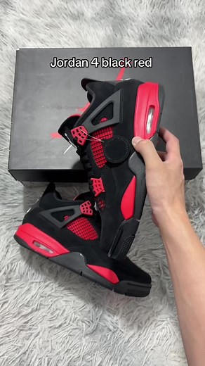 Unboxing the Jordan 4 Black Red Sneakers