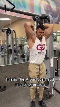 How to Properly Perform V Bar Overhead Tricep Extensions with Good Form (Exercise Demonstration)