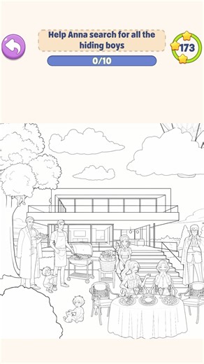 Tricky Story: Fun Brain Puzzle - Level 57 - Help Anna search all the hiding boys.