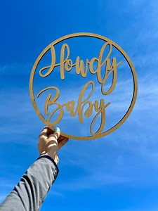 Howdy Baby Baby Shower Wooden Sign Cowboy Baby Shower Decorations Cowgirl Babyshower Balloon Arch Sign Rodeo Theme Babyshower - Etsy