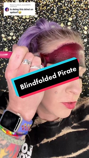 Blindfolded Pirate Face Painting Challenge
