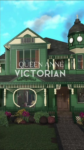 Victorian House Build in Bloxburg - Full Build Showcase