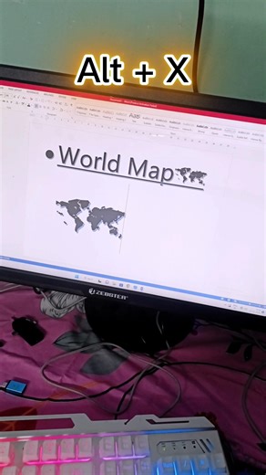 Press This Shortcut to Draw a World Map in MS Word – It Feels Like Magic! #keyboard #world #map #ms