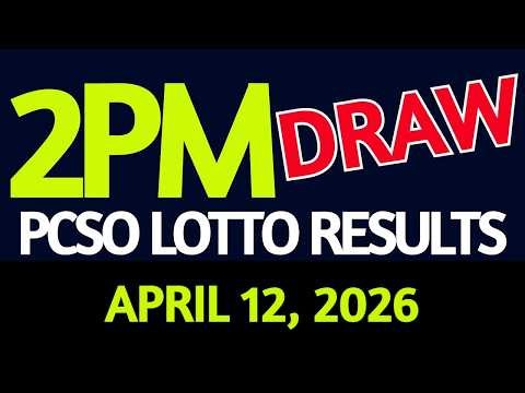 2pm Lotto Result Today April 12, 2026 Swertres Ez2 PCSO