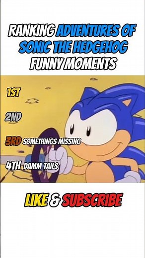 Ranking Adventures Of Sonic The Hedgehog Funny Moments #sega #sonic #funnymoments #shorts