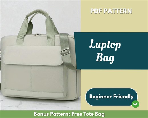 Laptop Bag Sewing Pattern | Bag Pattern | Beginner Pattern | Briefcase Pattern | Sewing Pattern | PDF Sewing Pattern | Easy Bag Pattern - Etsy