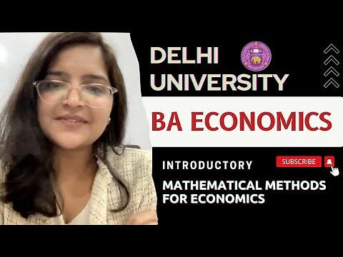 Introductory Mathematical Methods for Economics (MME) Syllabus (New & Updated ) | DU B.A Economics