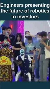 Engineers presenting the future of robotics to investors