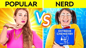 3.5K views · 83 reactions | POPULAR VS NERD FOR 24 HOURS! Types of students at school! Popular overnight by 123 GO! CHALLENGE: | 123 GO Challenge | Facebook