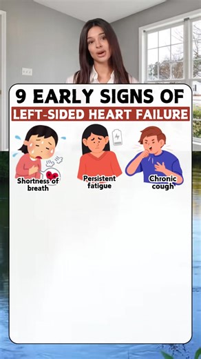 9 early signs of left-sided heart failure #healthy #healthcare #healthtips #heart #heartdisease #heartfailure | Cannonn
