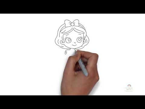 How to Draw Princess Snow White 👑🍎 | Easy Princess Drawing & Coloring for Kids