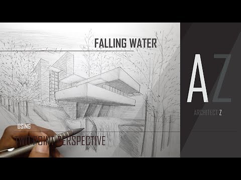 perspective Drawing/Two Point Perspective/Falling Water