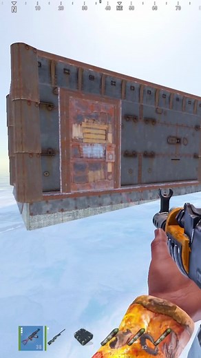 Exploring a 2x1 Base on an Iceberg in Rust Gameplay