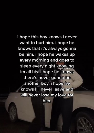 Emotional Nighttime Scene with Heartfelt Message