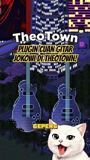 JOKOWI'S GUITAR EARNING PLUGIN IN THEOTOWN! #shorts