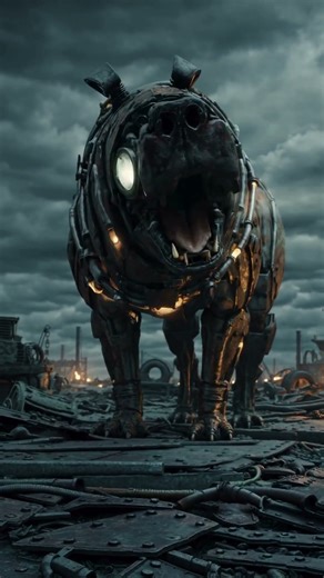 Fuel Devourer — a dieselpunk hound forged from riveted iron plates #macro #asmr