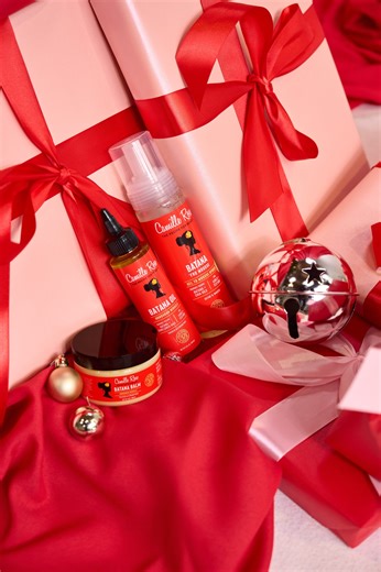 Camille Rose on Instagram: "’Tis the season for hydrated curls! 🎄🩷 Our new Batana Collection restores moisture, strength, and natural shine for long, healthy-looking textured hair. The trio includes: ✨ Batana ’Fro Mousse ✨ Batana Oil ✨ Batana Balm Have you tried this Batana combo yet? 👀"