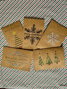 Hand-embroidered Christmas Cards – 5 Festive Designs With Customizable Backgrounds - Etsy