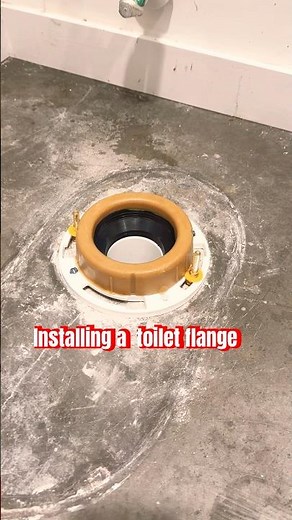 How to install a toilet flange. #plumbing #toilet #diy #construction #bathroom #repair #fixed ￼