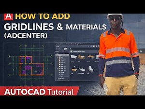 Autocad tutorial 4. Grid lines | Materials | Adcentre