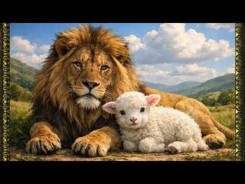 Lion and Lamb Frame — A Symbol of Victory and Peace |FRAME TV-christian art work