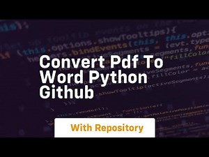 convert pdf to word python github