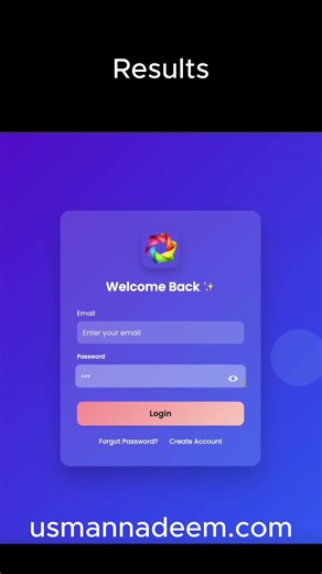 ✨ Modern Login Page UI – Animated, Clean & Aesthetic