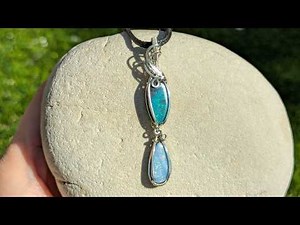 Mini Dual Stone Pendant Wire Wrapping Cabochon Tutorial
