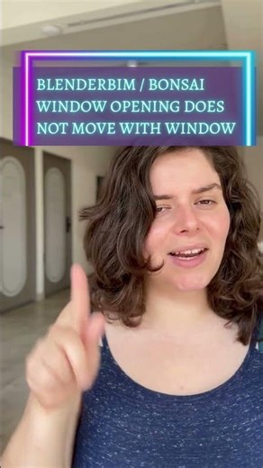 Bonsai (Formerly BlenderBIM) Align window and window opening #openbim #blender #blenderbim