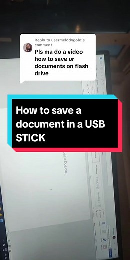 How to Save a Document to a USB Stick Using Microsoft Word